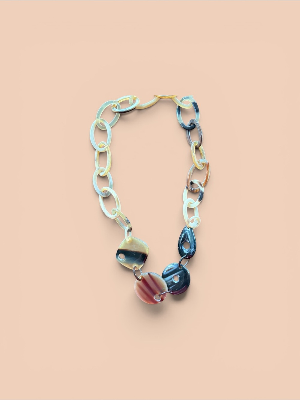Multicolor Resin Link Necklace